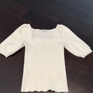 Z Supply Knit Puff Sleeve Top